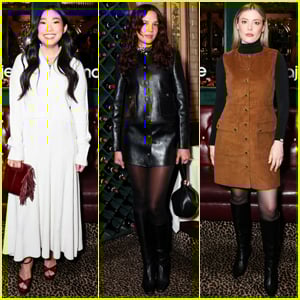 Awkwafina, Georgie Flores, & More Bring the Sparkle to Maje's Holiday Party