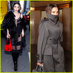 Victoria Beckham Runs Away from Lily Collins in Cute 'Fallon' Backstage Video!