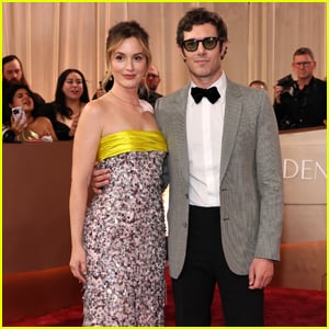 Adam Brody Gets Support from Wife Leighton Meester at Golden Globes 2026