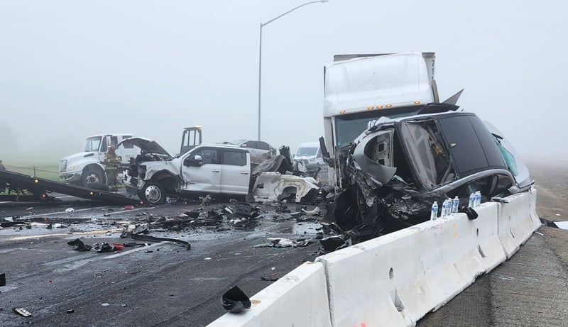 59-Vehicle Car Crash in Central California Shuts Down a Busy Highway with Multiple Injuries Reported | Human Interest | Celebrity News and Gossip | Entertainment, Photos and Videos