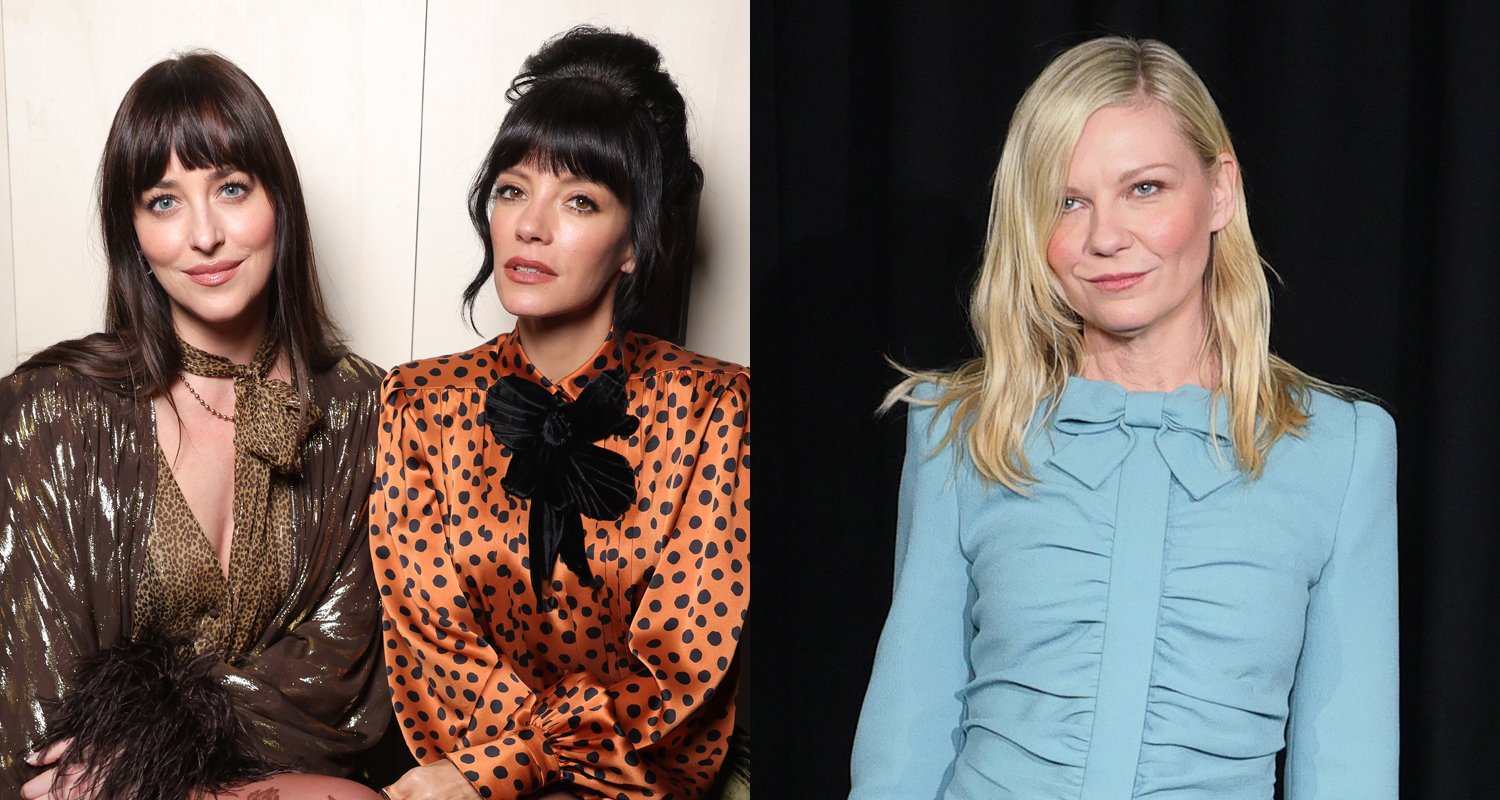 Dakota Johnson junto com Lily Allen, Kirsten Dunst e mais no Valentino Fashion Show em Paris | Dakota Johnson, Jessie Murph, Kirsten Dunst, Lily Allen, Alandria Carten, Shay Mitchell, Tila | Notícias e fofocas sobre celebridades Entretenimento, fotos e vídeos
