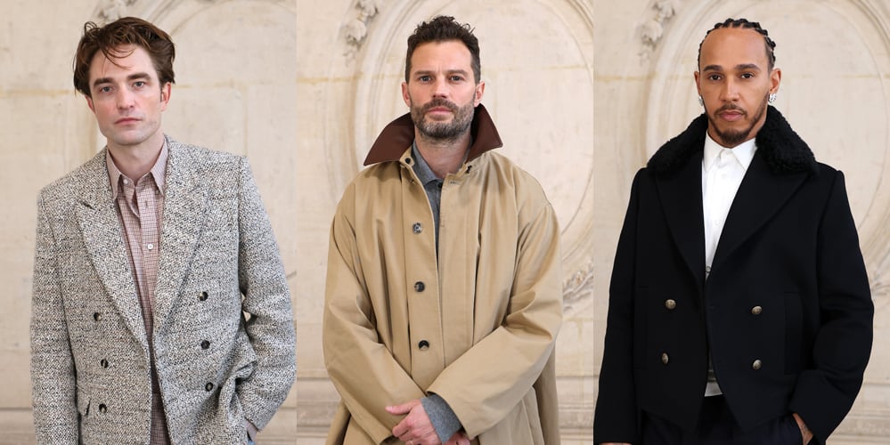 Desfile da Dior Homme em Paris atrai público repleto de estrelas com Robert Pattinson, Jamie Dornan, Lewis Hamilton e mais | Archie Madekwe, Daryl McCormack, David Jonsson, Moda, Florence Hunt, Hyunjin, Jack O’Connell, Jamie Dornan, Joe Alwyn, Lakeith Stanfield, Lewis Hamilton, Longform, Louis Garrel, Manu Rios, Marc Forne, Mia Goth, Mingyu, Moses Martin, Paul Kelly, Robert Pattinson, Sam Nivolagne, Terre Wagner’ Moura | Notícias e fofocas sobre celebridades | Entretenimento, fotos e vídeos