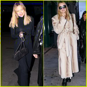 Kate Hudson Stuns in a Tight-Fitting Sheer Dress & a Luxurious Faux-Fur Coat in Paris