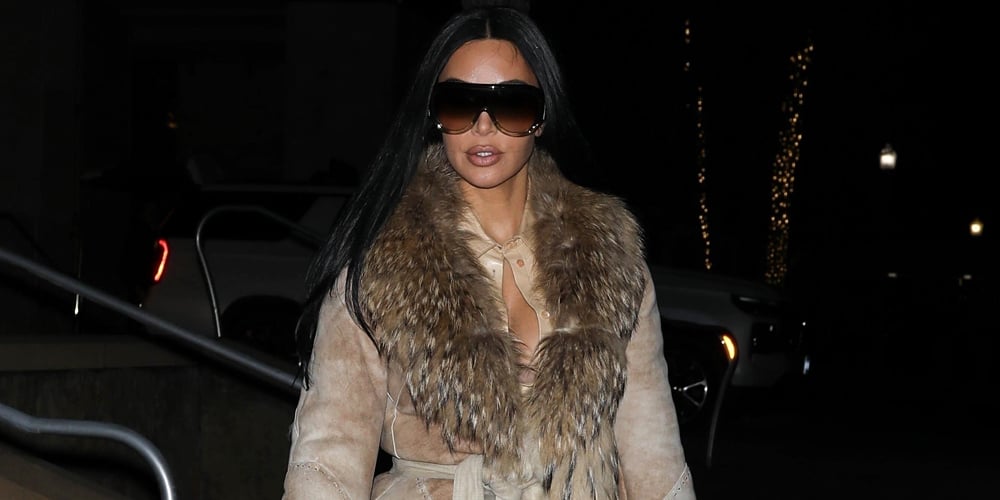 Kim Kardashian Flaunts Appalling Fur Trophy Mutt in Winter Paradise Photoshoot
