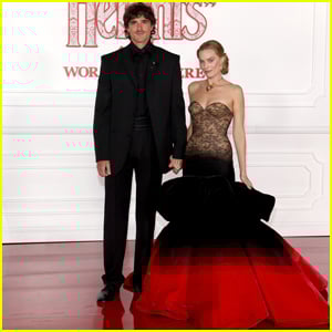 Margot Robbie Stuns in Tiered Ombr&eacute; Gown at 'Wuthering Heights' World Premiere with Jacob Elordi