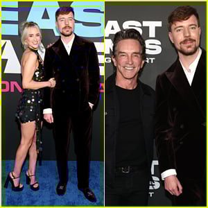 Jimmy Donaldson, aka MrBeast, Premieres 'Beast Games' Season 2 With Fiancée Thea Booysen & Guest Co-Host Jeff Probst