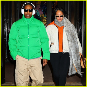 Rihanna & A$AP Rocky Sport Colorful Outfits as They Step Out in NYC