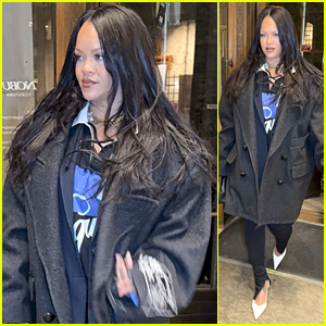Rihanna Looks Stylish in Oversized Coat for Dinner Out in Los Angeles
