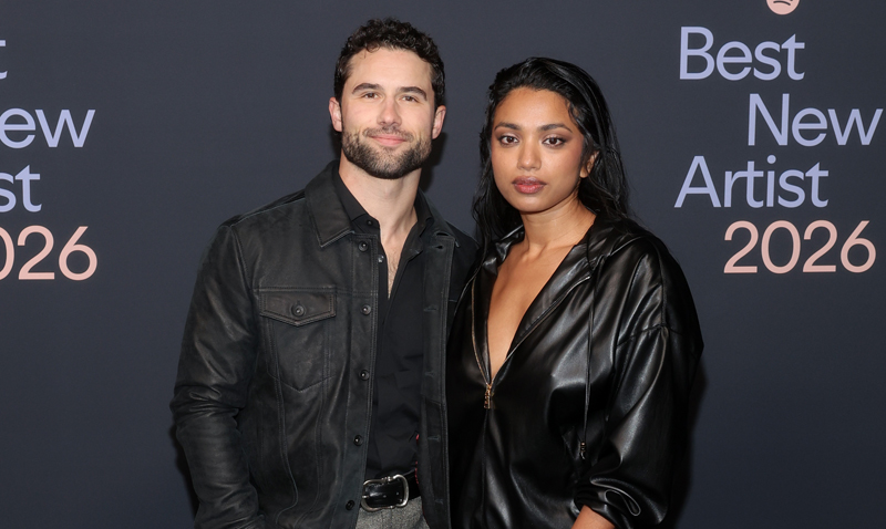 Heated Rivalry’s Robbie G.K. & Nadine Bhabha Kick Off Grammys Weekend at Spotify Party! | Nadine Bhabha, Robbie G.K. | Celebrity News and Gossip | Entertainment, Photos and Videos