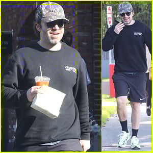 Sebastian Stan Grabs Breakfast While Enjoying a Walk in LA