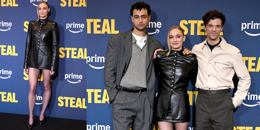 Sophie Turner Steps Out in Sleek Black Leather for 'Steal' Screening With Co-Stars