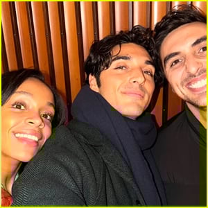 Taylor Zakhar Perez & Rachel Hilson Reunite In London Ahead of 'Red, White & Royal Blue' Sequel Filming