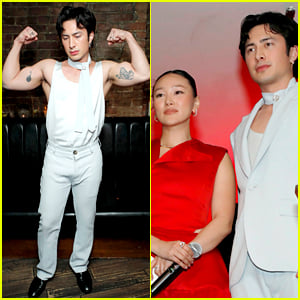 Hudson Williams Flexes His Muscles While Hosting Gold House's Lunar New Year Celebration with Yerin Ha