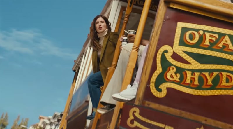 Oikos Yogurt Super Bowl Commercial 2026: Kathryn Hahn Pushes a Cable Car Up San Francisco Hill!