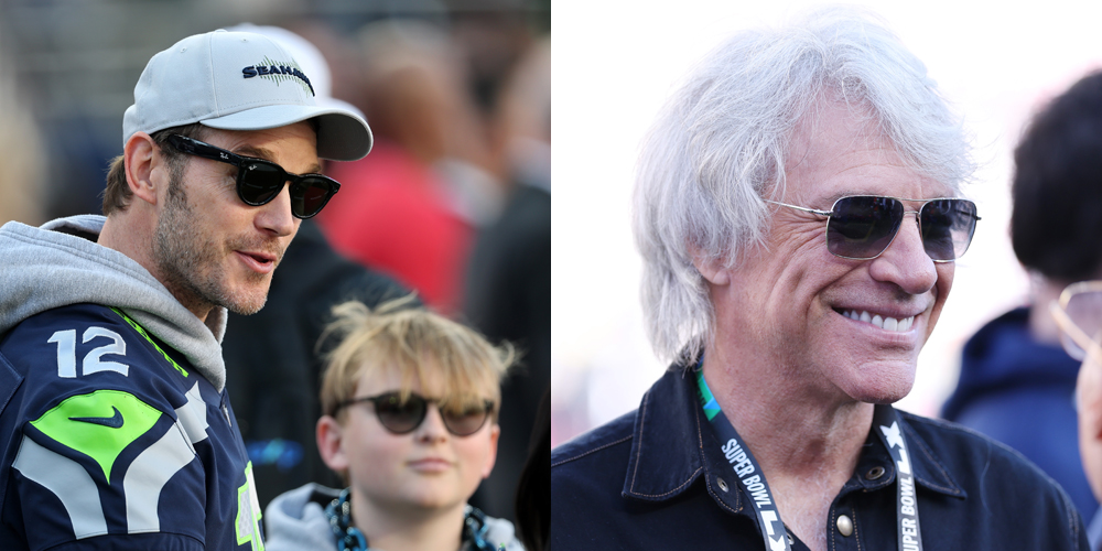 Chris Pratt & Jon Bon Jovi Introduce the Seahawks & Patriots on Super Bowl 2026 Field