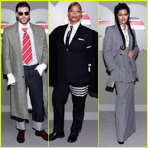 Francois Arnaud, Queen Latifah, & Teyana Taylor Step Out for Thom Browne Show at GQ Bowl 2026