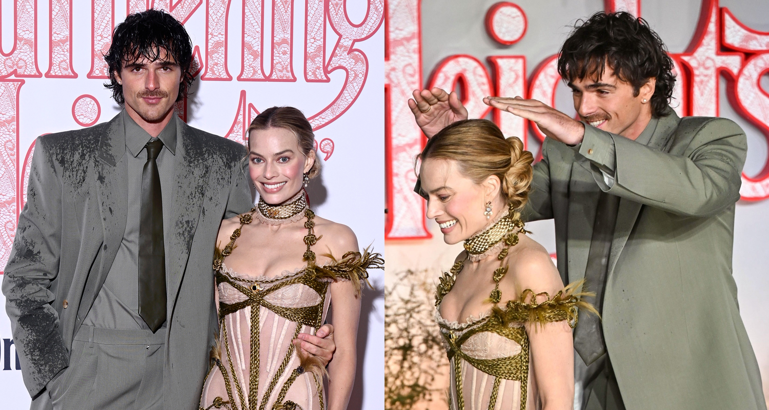 Margot Robbie & Jacob Elordi Get Caught in the Rain at 'Wuthering Heights' UK Premiere