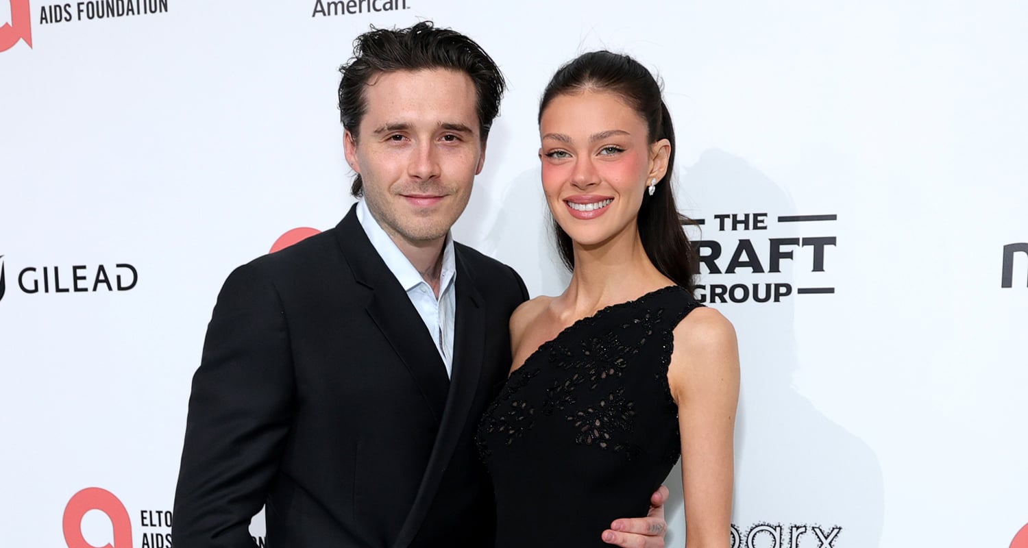 Brooklyn Beckham e sua esposa Nicola Peltz coordenam um vestido preto para a festa do show do Oscar 2026 de Elton John | Pós-festas do Oscar 2026, Brooklyn Beckham, Nicola Peltz | Notícias e fofocas sobre celebridades Entretenimento, fotos e vídeos