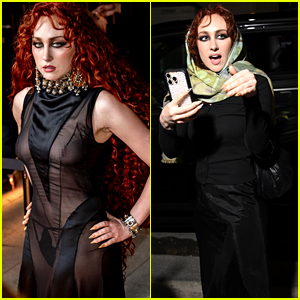 Chappell Roan Attends Alexander McQueen Fashion Show in Sheer Outfit, Later Films Photographers Who Surround Her at Dinner