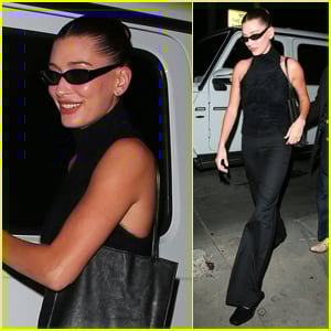Hailey Bieber is All Smiles as She Steps Out for Late-Night Church Service in Beverly Hills