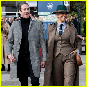 Hannah Waddingham Holds Hands with Spine Surgeon Nick Beresford-Cleary at Cheltenham Festival 2026