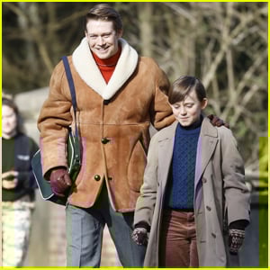Joe Alwyn & Young Co-Star Rafael Mathé Film Scenes for New Movie 'Seance on a Wet Afternoon' in London
