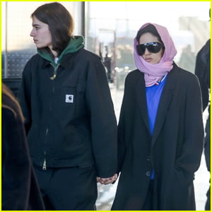 Rosalia Holds Hands with Loli Bahia as They Catch Flight Out of Milan