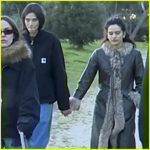 Rosalía Holds Hands with Loli Bahia During Walk in Madrid