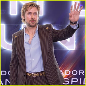 Ryan Gosling is Handsome in Brown Pinstripe Suit for 'Project Hail Mary' Mexico City Premiere