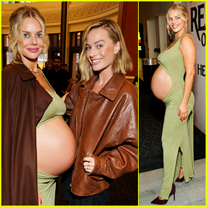 Pregnant Samara Weaving Bares Baby Bump, Reunites with Margot Robbie at 'Ready or Not 2' L.A. Screening