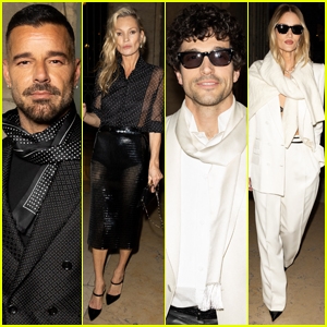 Ricky Martin Joins Kate Moss, Paul Anthony Kelly, & Rosie Huntington-Whiteley at Tom Ford Show in Paris!