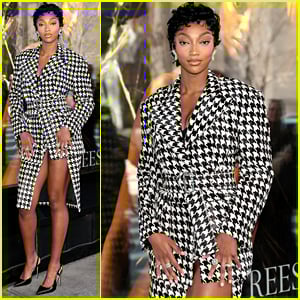 Angel Reese is Elegant in Houndstooth Blazer & Skirt to Celebrate Launch of Victoria's Secret Campaign