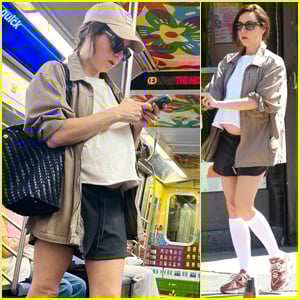 Aubrey Plaza Shows Growing Baby Bump in Crop Top While Out in NYC