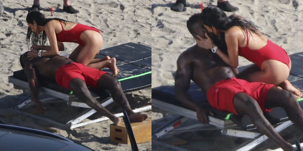 Shay Mitchell Shares Steamy Kiss with Shirtless Thaddeus LaGrone While Filming ‘Baywatch’ Reboot