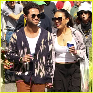 Janel Parrish & Sasha Farber Hold Hands at Farmer's Market After Dating Rumors