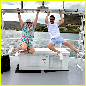 NSYNC Bandmates Lance Bass & Joey Fatone Enjoy Couples' Getaway at Sandals Royal Curaçao