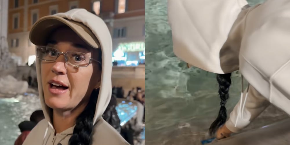 Katy Perry Tosses Credit Card Into Trevi Fountain for Luck During Rome Trip