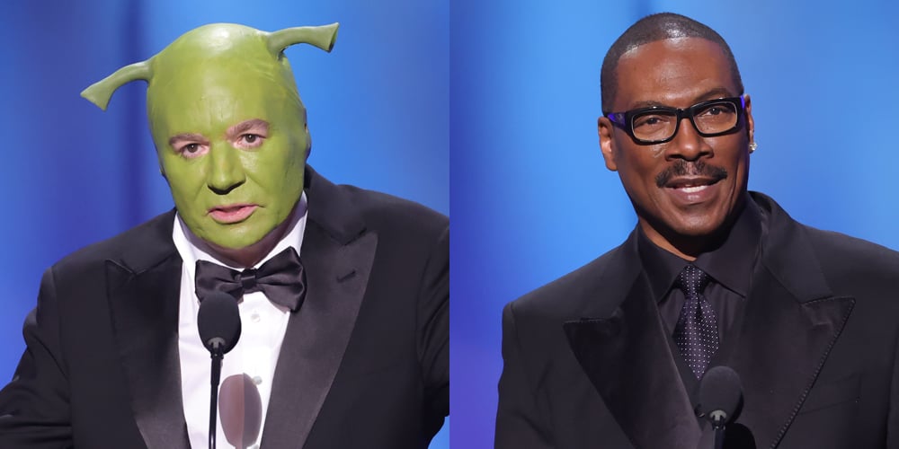 Mike Meyers Dons Shrek Makeup to Help Honor Co-Star Eddie Murphy With AFI Life Achievement Award