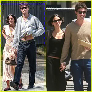 Shawn Mendes Flashes His Midriff While Heading to Church Service with Bruna Marquezine