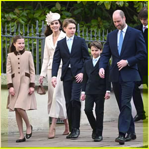 Kate Middleton, Prince William &amp; Kids Join Royal Family for Easter Service After Absence