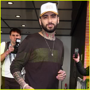 Zayn Malik Sports 'Drew' Hat as He Leaves 'Drew Barrymore Show' Studios in NYC